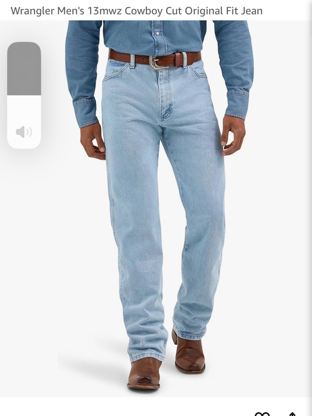 NWT Wrangler Light Blue Bootcut Jeans for Men